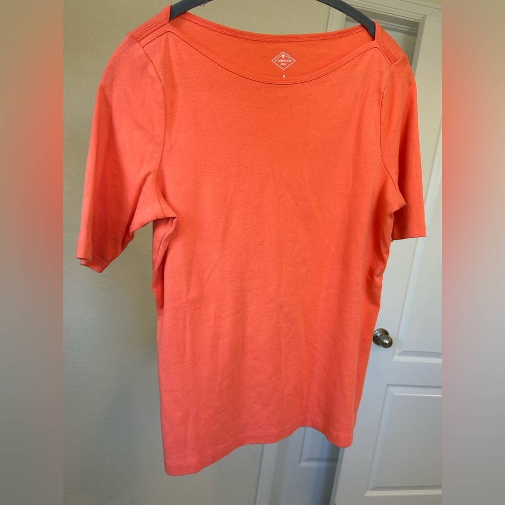 NWOT St. John's Bay Womens Boat Neck Elbow
Sleeve T-Shirt
